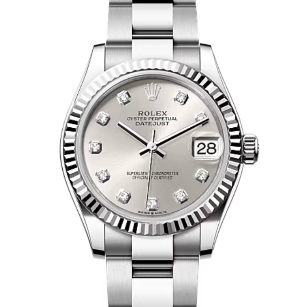 Rolex Datejust 31mm - Ref: 278274-0029 - Silver Diamond Dial, Stainless Steel Oyster Bracelet Women's Watch