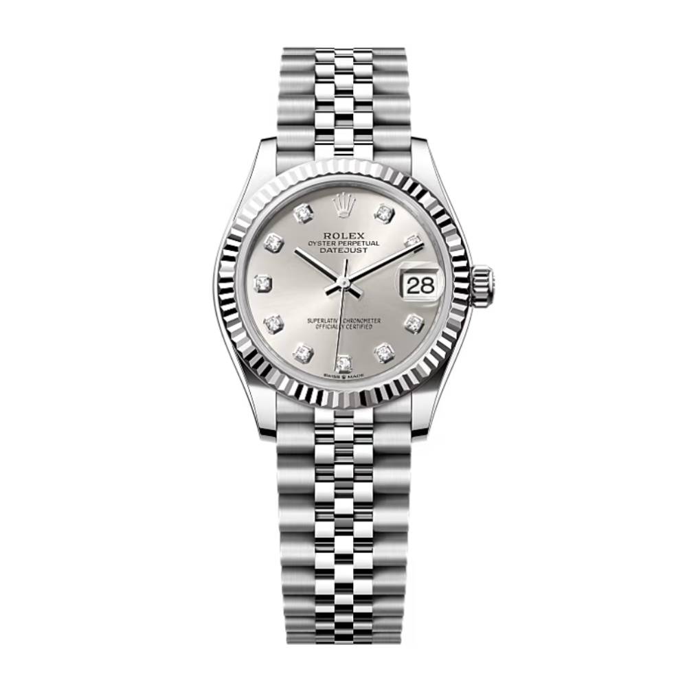 Rolex Datejust 31mm - Ref: 278274-0030 - Silver Diamond Dial, Stainless Steel Jubilee Bracelet Women's Watch