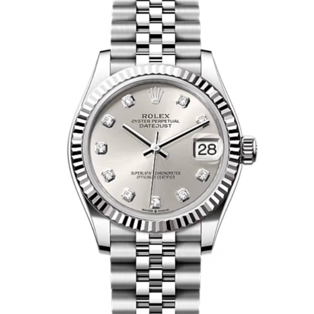 Rolex Datejust 31mm - Ref: 278274-0030 - Silver Diamond Dial, Stainless Steel Jubilee Bracelet Women's Watch