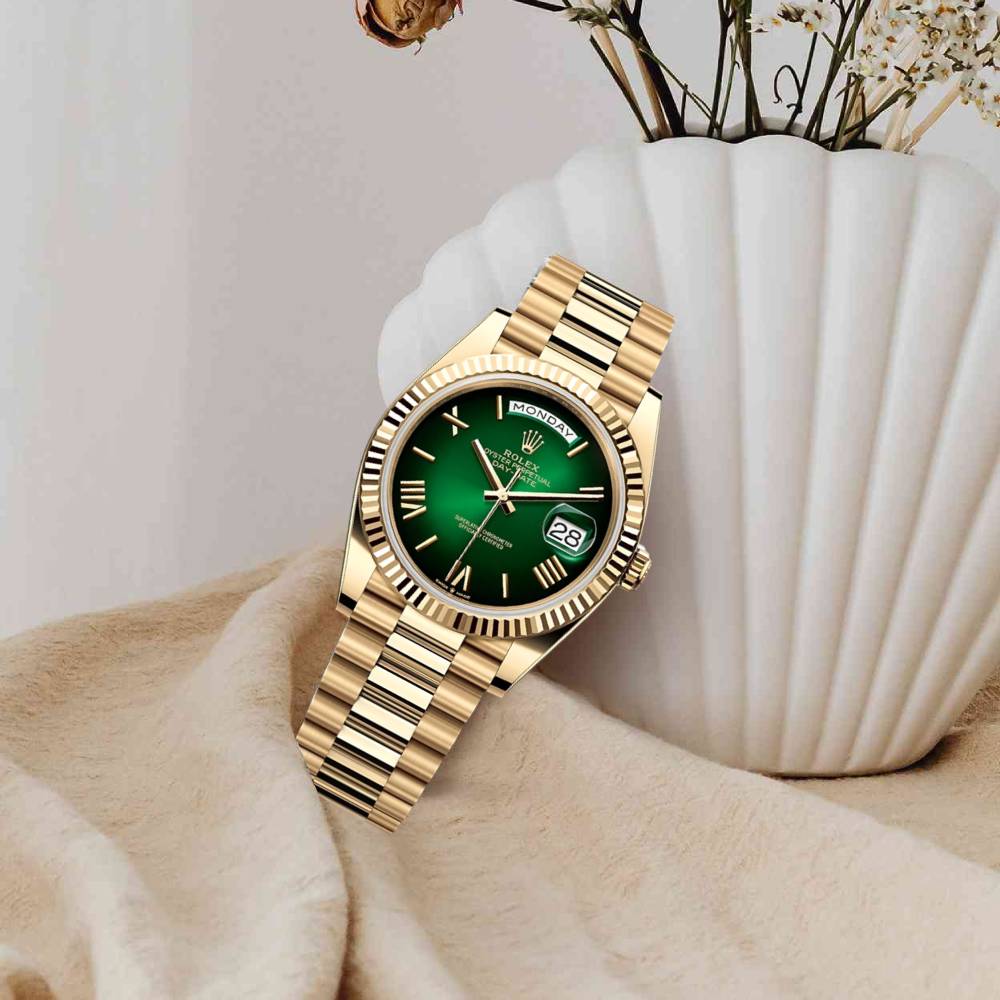 2024-Release-Rolex-Day-Date-40mm-Ref-228238-0069-Green-Ombre-Dial-18k-Yellow-Gold-Presidential-Bracelet-Watch-1