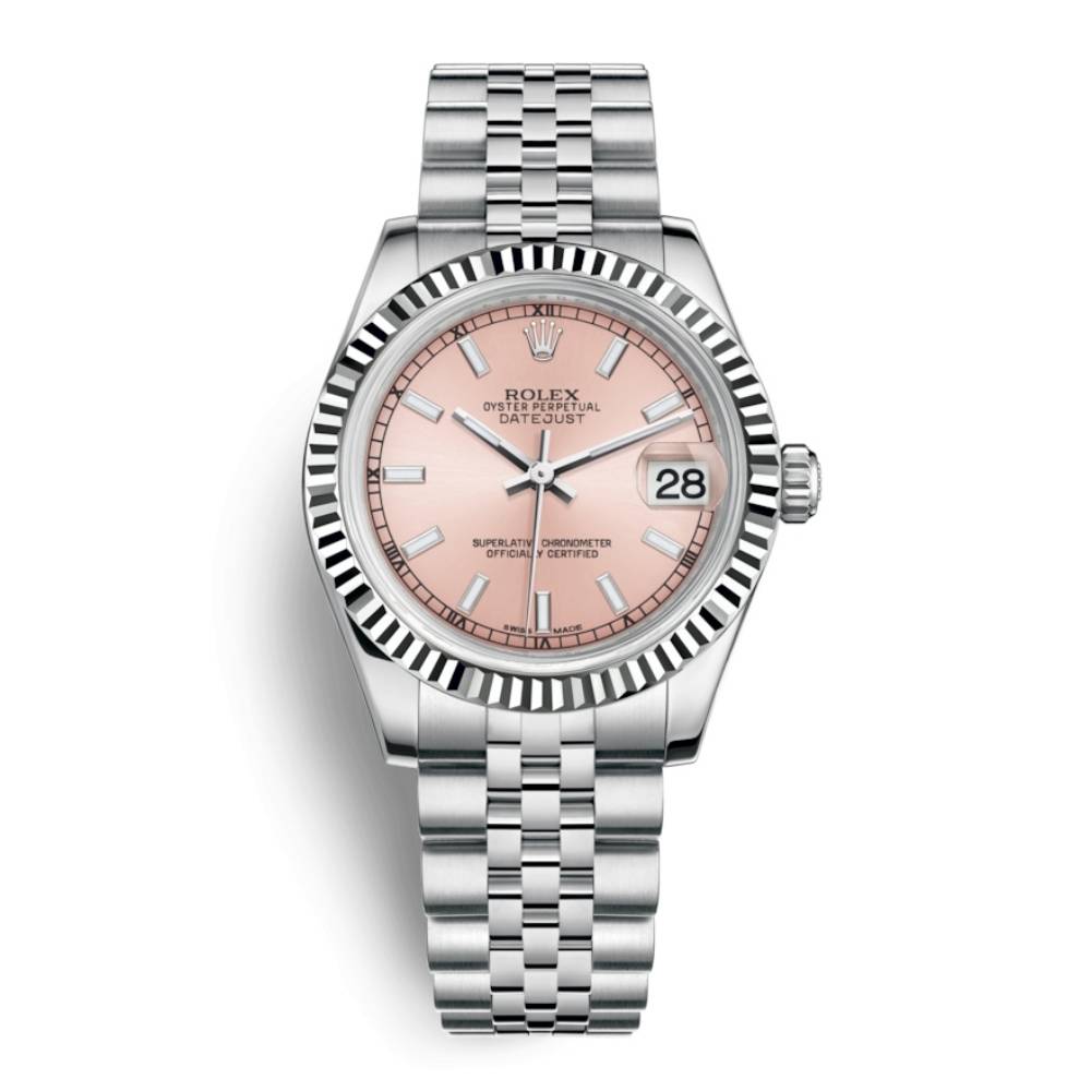 Rolex Datejust 31mm | Stainless Steel Rolex Jubilee bracelet | Pink dial | Unisex Watch 178274-0012