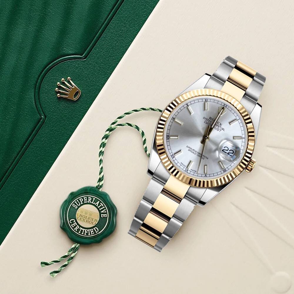 Rolex Datejust 36mm - Ref: 116233SSO - Silver Stick Dial, Two Tone Stainless Steel & 18K Yellow Gold Oyster Bracelet Watch