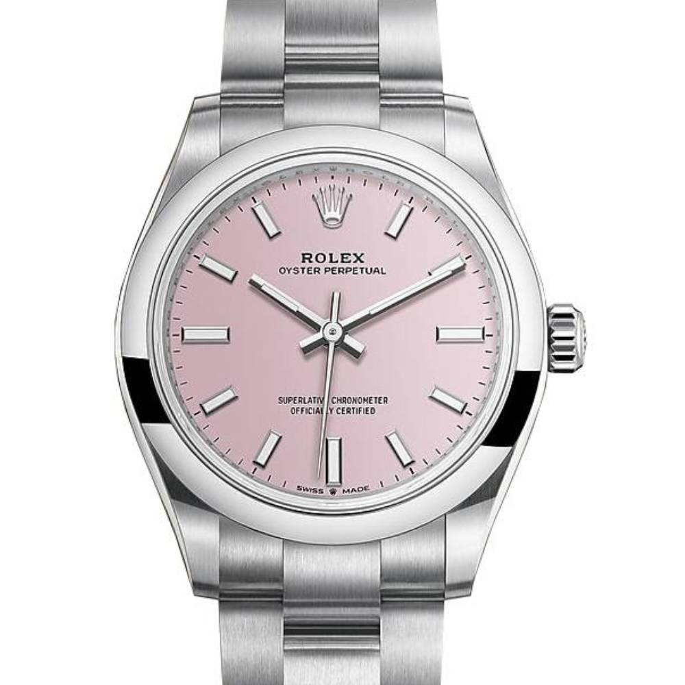 Rolex Oyster Perpetual 31mm - Ref: 277200-0009 - Candy Pink Stick Dial, Stainless Steel Oyster Bracelet Watch