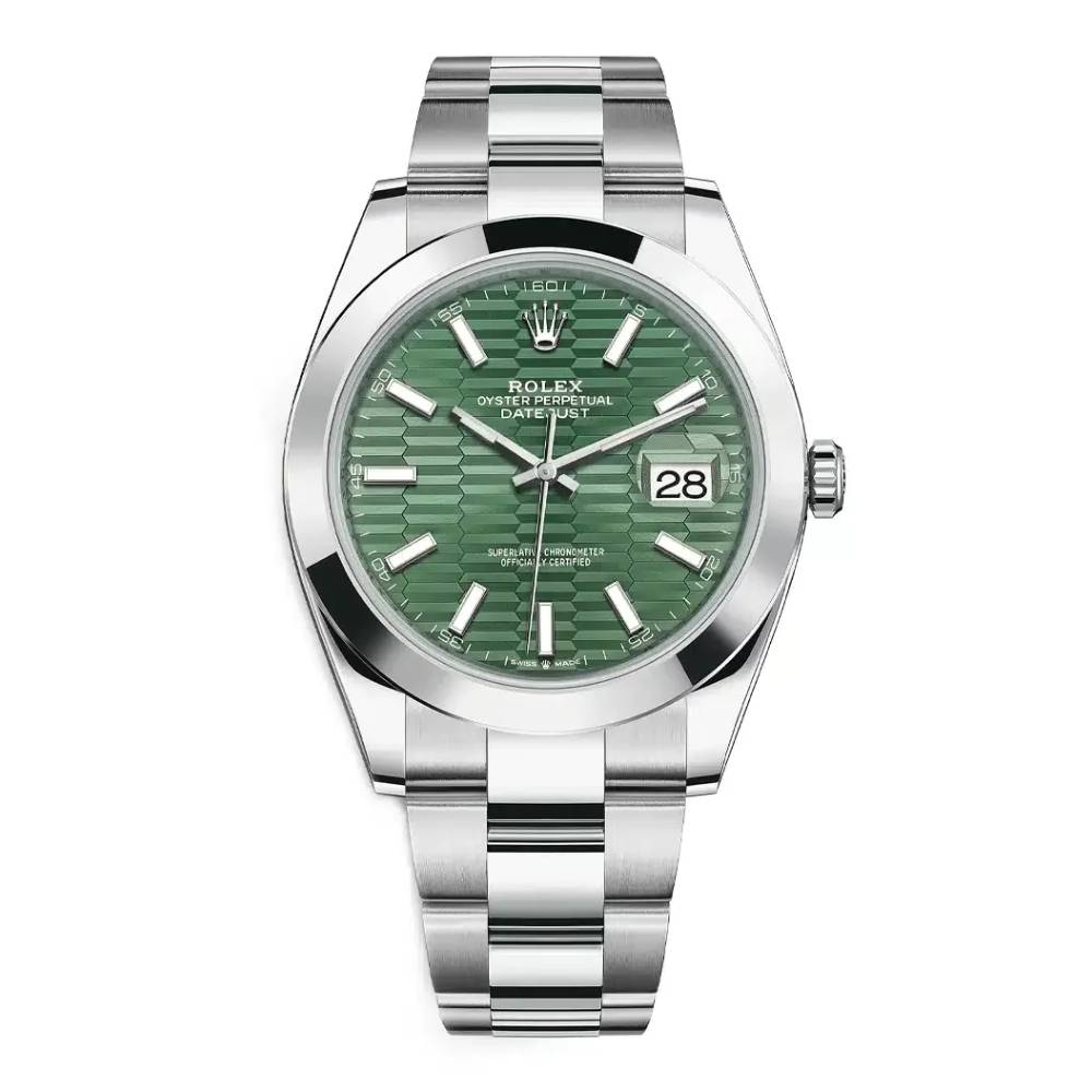 Rolex Datejust 41mm - Ref: 126300 - Green Dial, Stainless Steel Oyster Bracelet Men's Watch