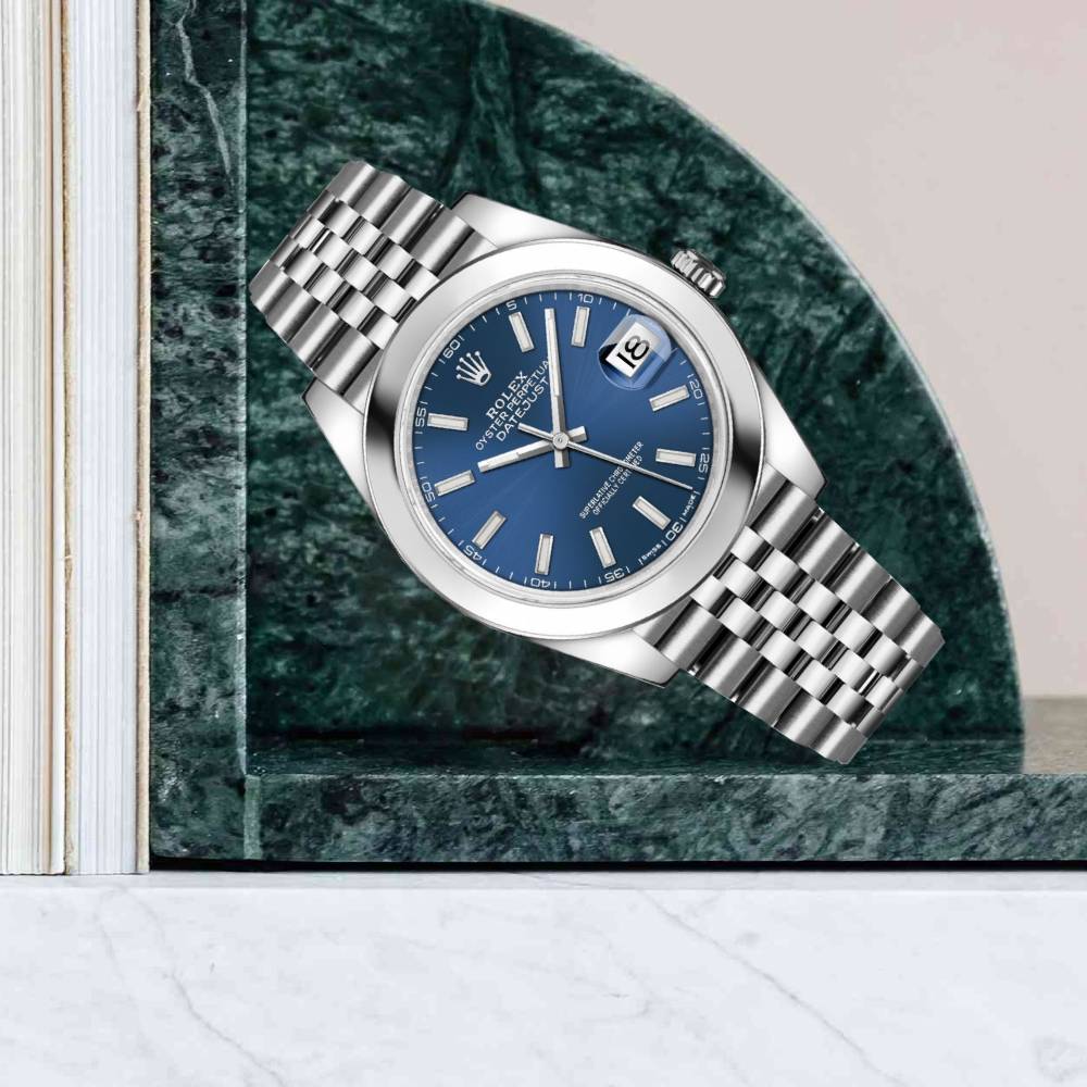 Rolex Datejust 41mm - Ref: 126300-0002 - Blue Dial, Stainless Steel Jubilee Bracelet Men's Watch