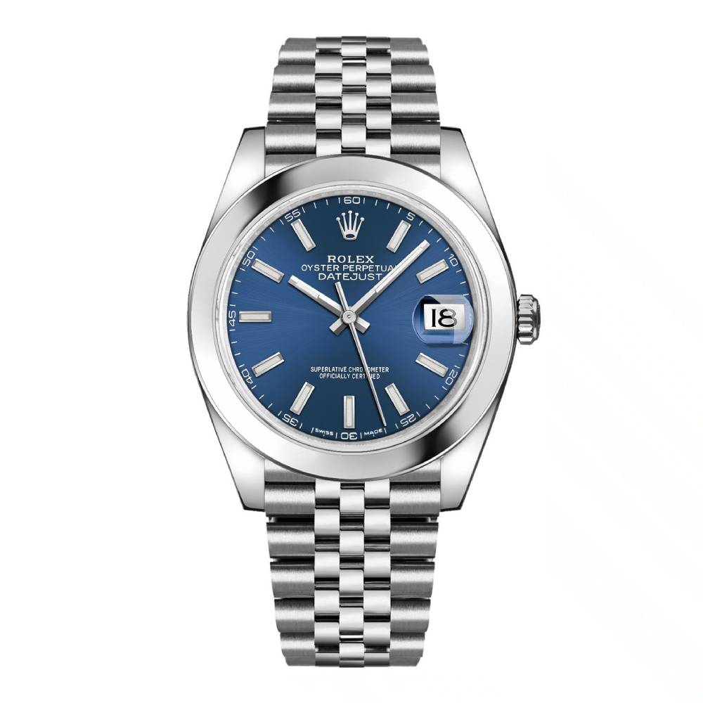 Rolex Datejust 41mm - Ref: 126300-0002 - Blue Dial, Stainless Steel Jubilee Bracelet Men's Watch