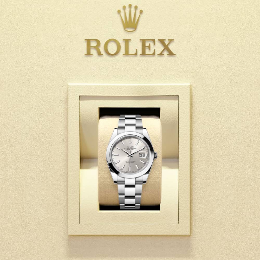 Rolex Datejust 41mm - Ref: 126300-0003 - Silver Dial, Stainless Steel Oyster Bracelet Men's Watch