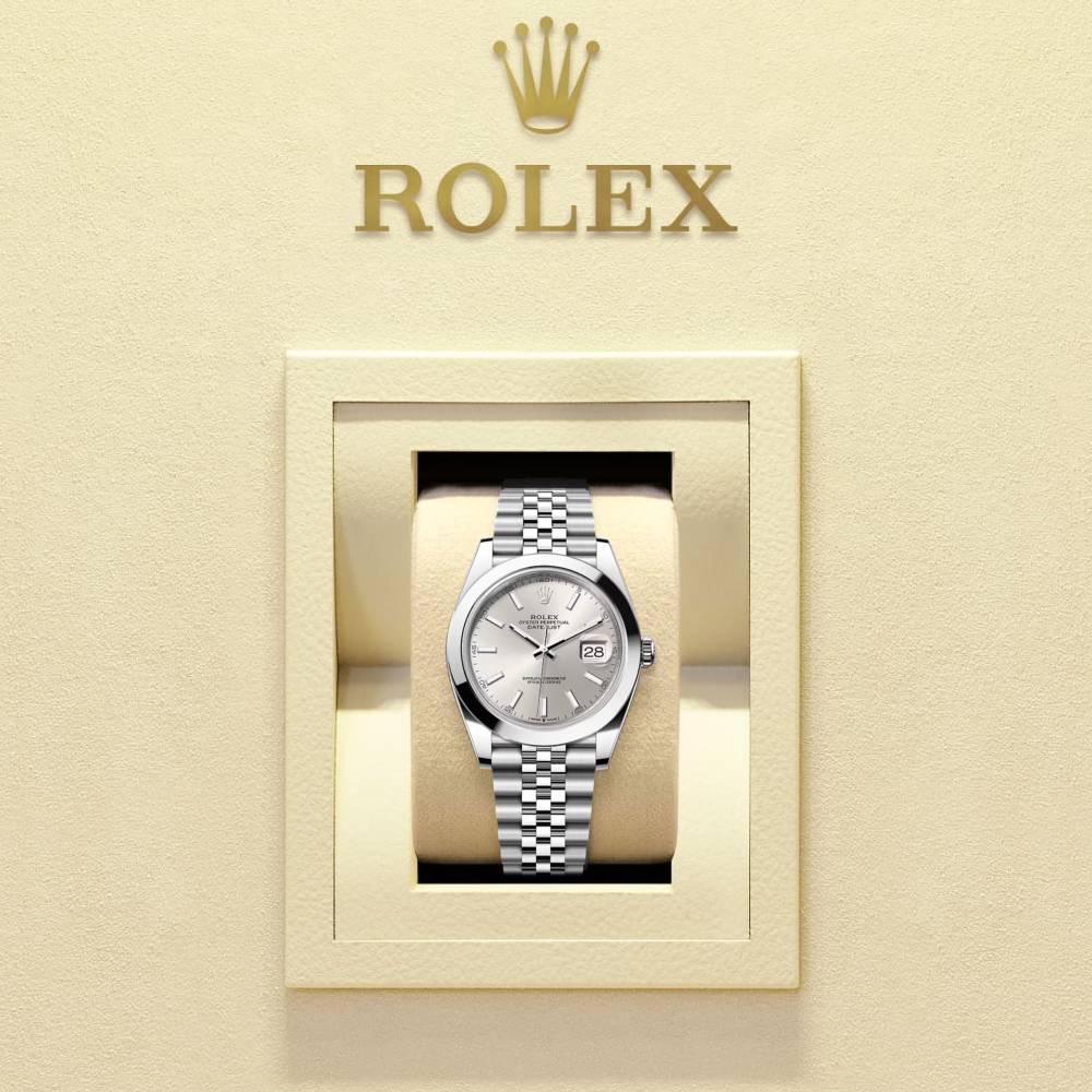 Rolex Datejust 41mm - Ref: 126300-0004 - Silver Dial, Stainless Steel Jubilee Bracelet Men's Watch