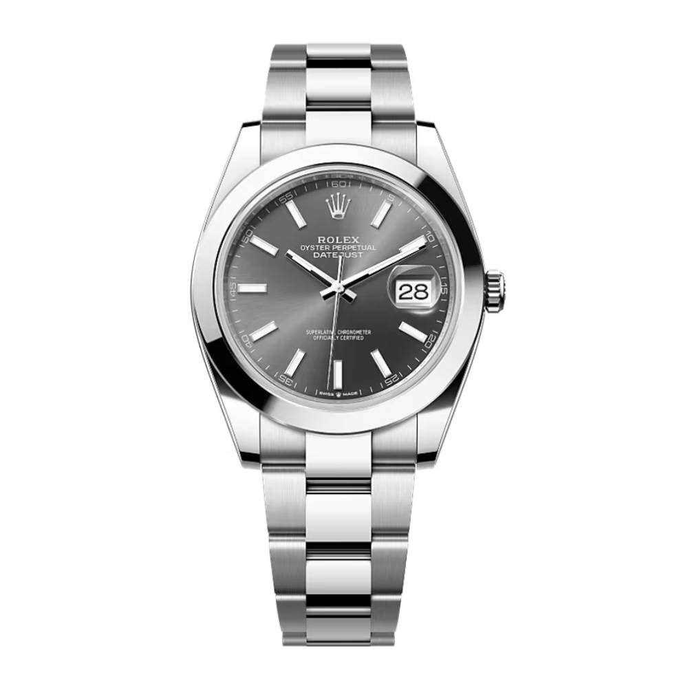 Rolex Datejust 41mm - Ref: 126300-0007 - Rhodium Grey Dial, Stainless Steel Oyster Bracelet Men's Watch