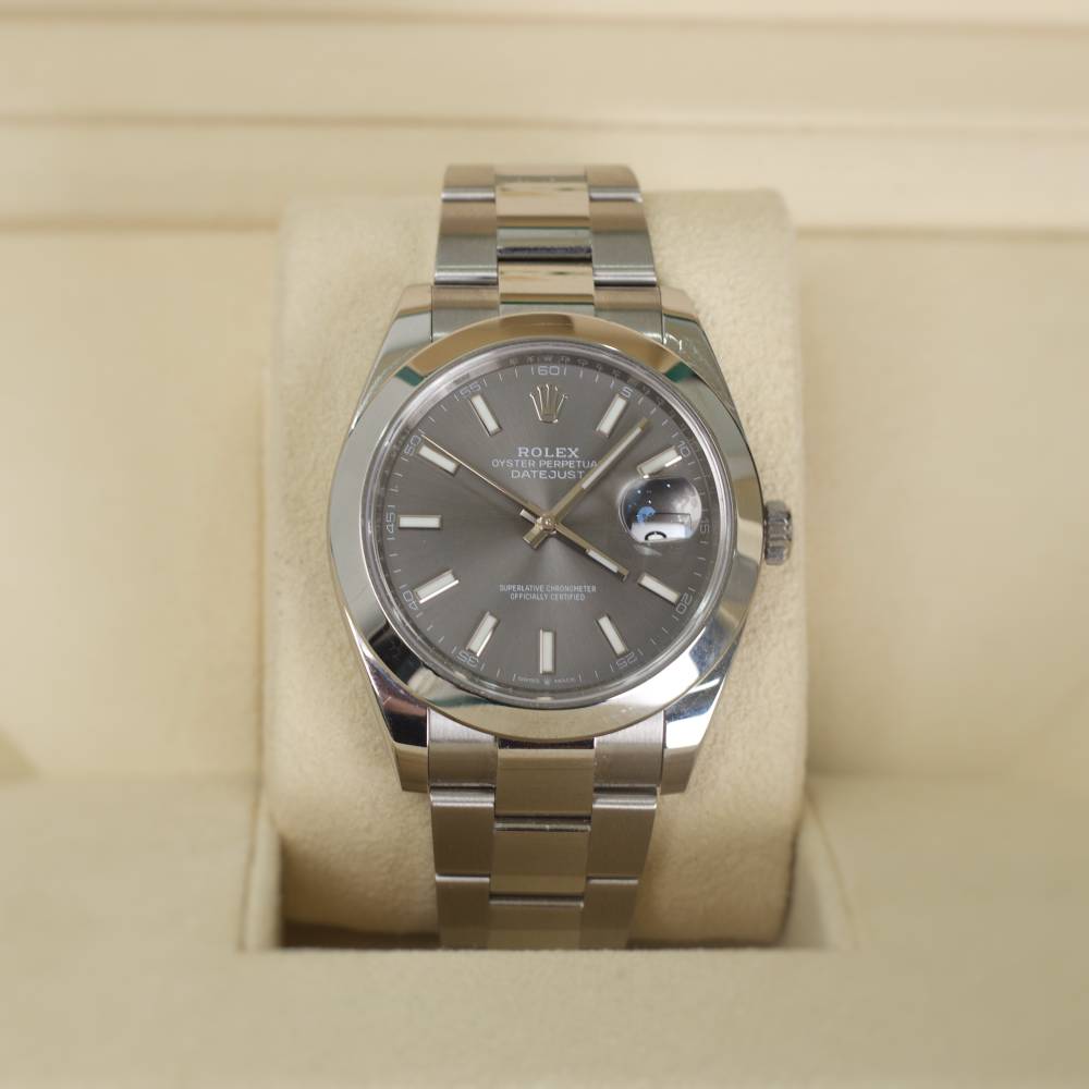 Rolex Datejust 41mm - Ref: 126300-0007 - Rhodium Grey Dial, Stainless Steel Oyster Bracelet Men's Watch