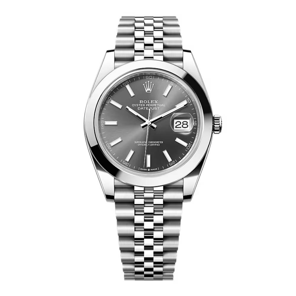 Rolex Datejust 41mm - Ref: 126300-0008 - Slate Grey Dial, Stainless Steel Jubilee Bracelet Men's Watch