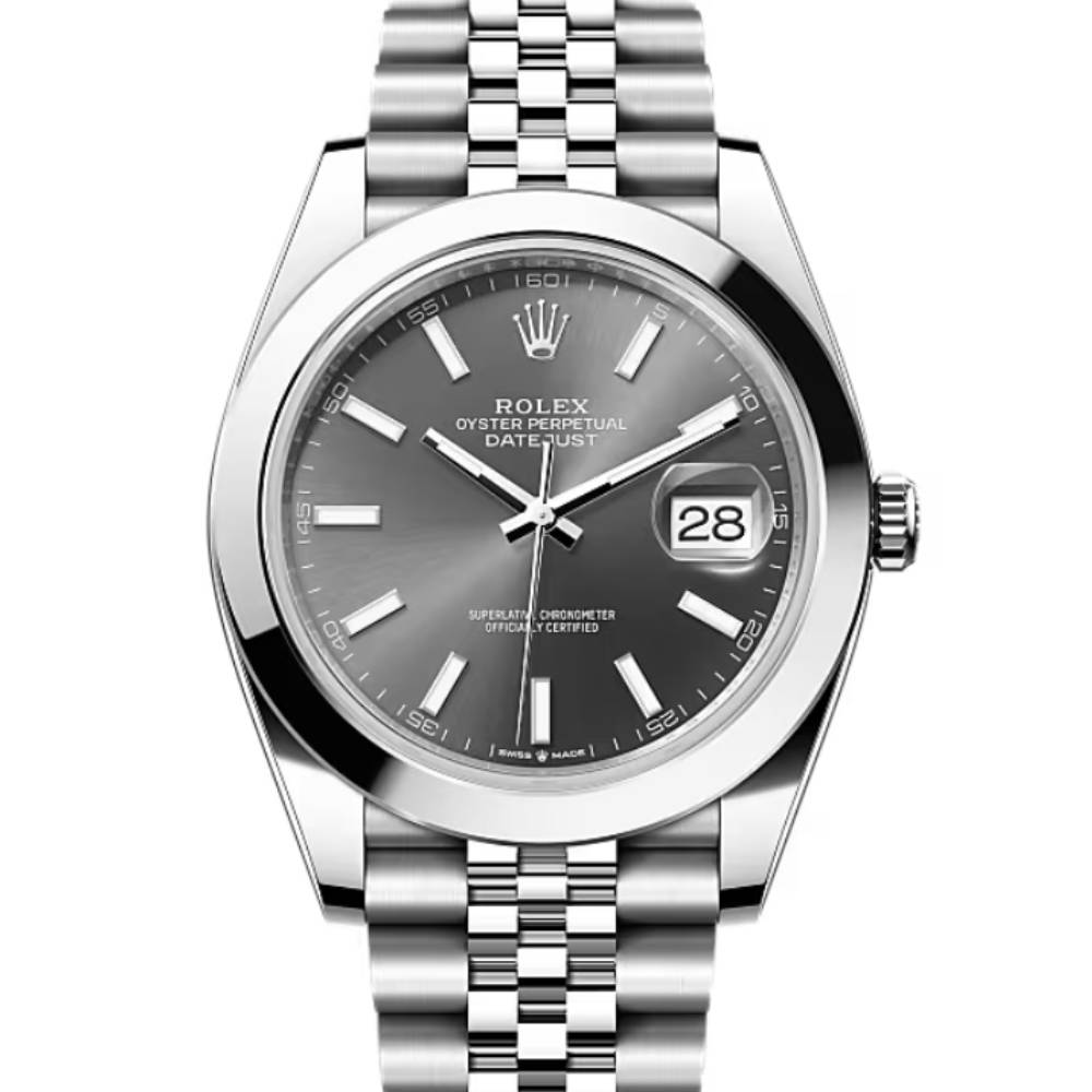 Rolex Datejust 41mm - Ref: 126300-0008 - Slate Grey Dial, Stainless Steel Jubilee Bracelet Men's Watch