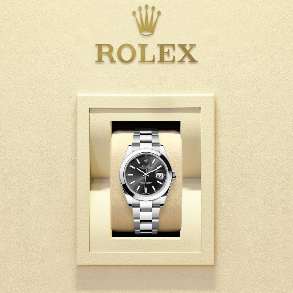 Rolex Datejust 41mm - Ref: 126300-0011 - Black Dial, Stainless Steel Oyster Bracelet Men's Watch