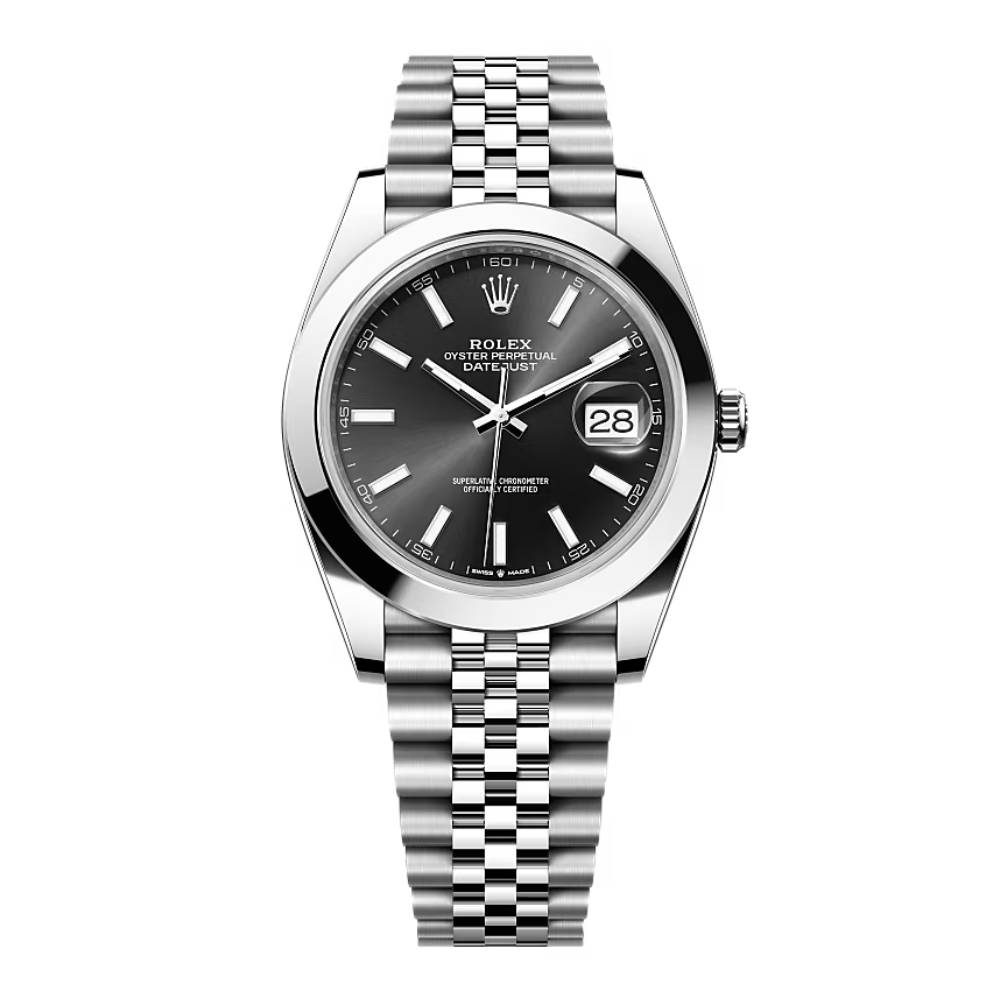 Rolex Datejust 41mm - Ref: 126300-0012 - Black Dial, Stainless Steel Jubilee Bracelet Men's Watch