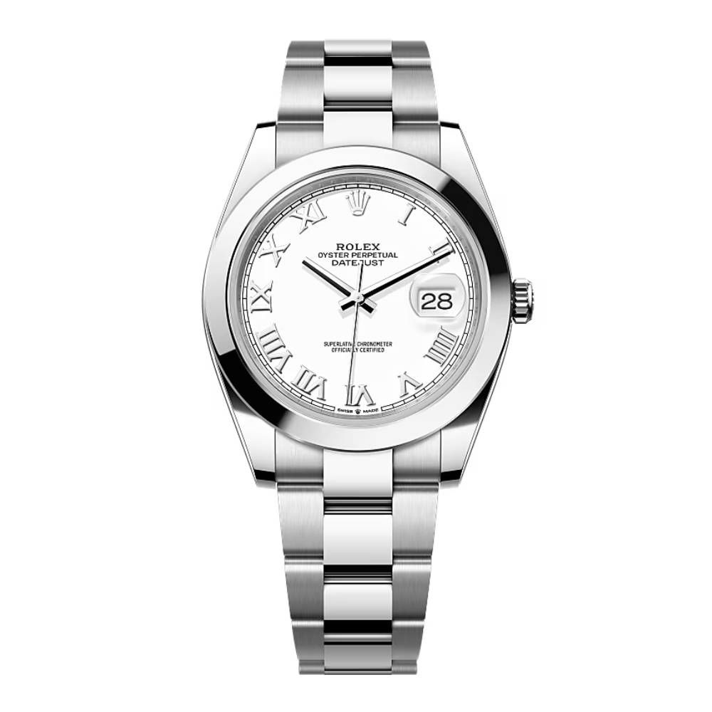 Rolex Datejust 41mm - Ref: 126300-0015 - White Dial, Stainless Steel Oyster Bracelet Men's Watch