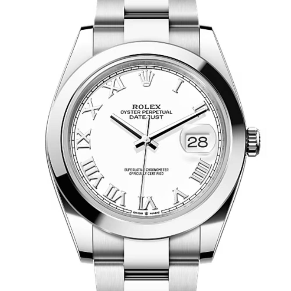 Rolex Datejust 41mm - Ref: 126300-0015 - White Dial, Stainless Steel Oyster Bracelet Men's Watch