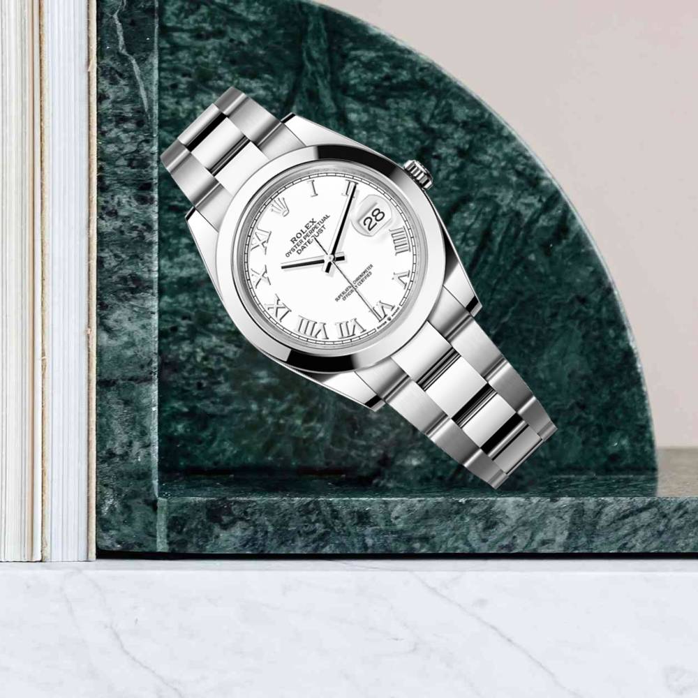 Rolex Datejust 41mm - Ref: 126300-0015 - White Dial, Stainless Steel Oyster Bracelet Men's Watch