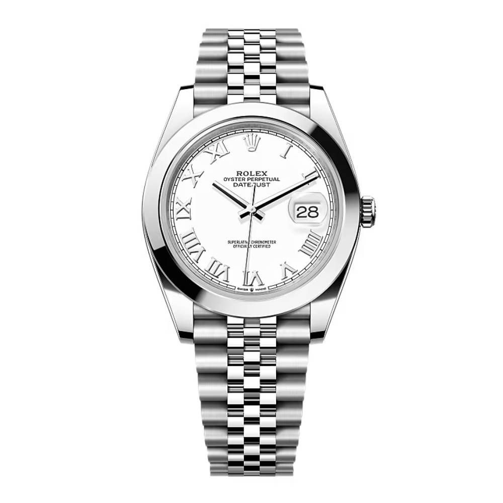 Rolex Datejust 41mm - Ref: 126300-0016 - White Dial, Stainless Steel Jubilee Bracelet Men's Watch