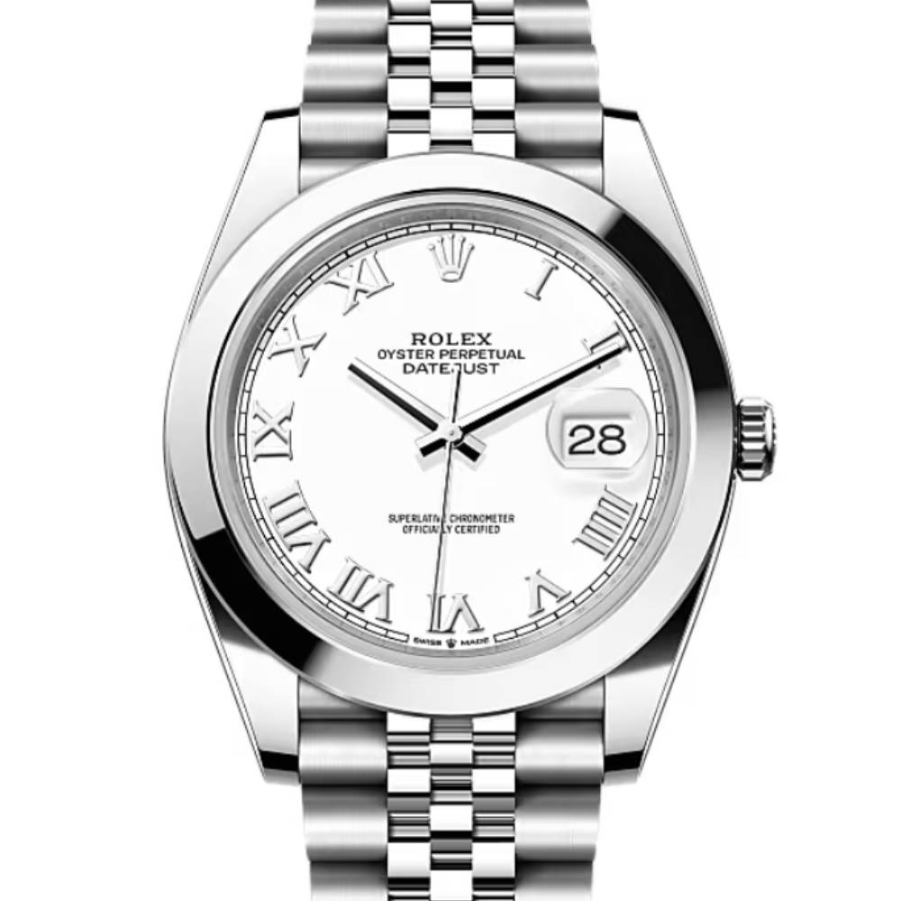 Rolex Datejust 41mm - Ref: 126300-0016 - White Dial, Stainless Steel Jubilee Bracelet Men's Watch