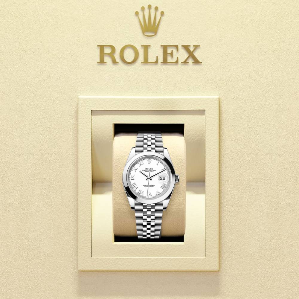 Rolex Datejust 41mm - Ref: 126300-0016 - White Dial, Stainless Steel Jubilee Bracelet Men's Watch