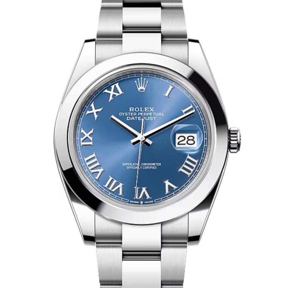 Rolex Datejust 41mm - Ref: 126300-0017 - Blue Dial, Stainless Steel Oyster Bracelet Men's Watch