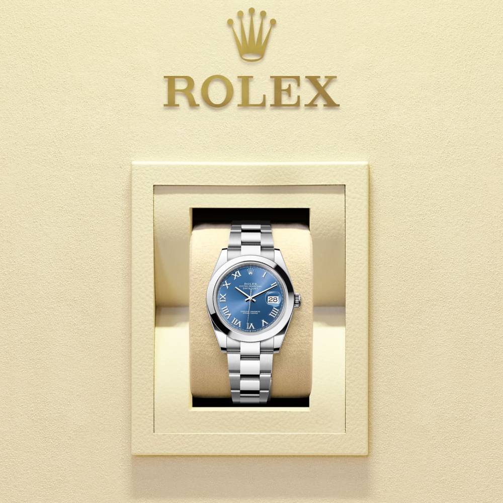 Rolex Datejust 41mm - Ref: 126300-0017 - Blue Dial, Stainless Steel Oyster Bracelet Men's Watch