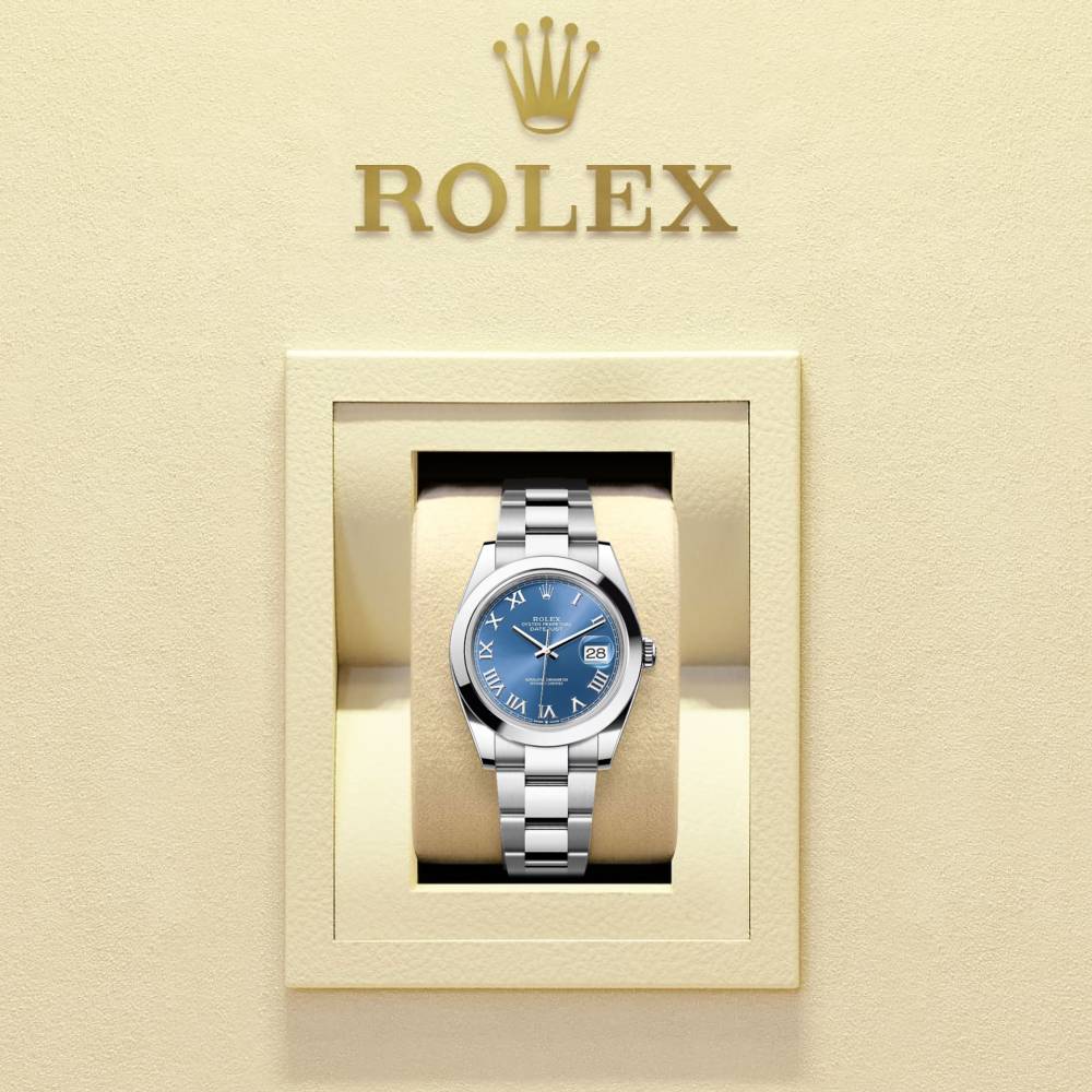 Rolex Datejust 41mm - Ref: 126300-0017 - Blue Dial, Stainless Steel Oyster Bracelet Men's Watch