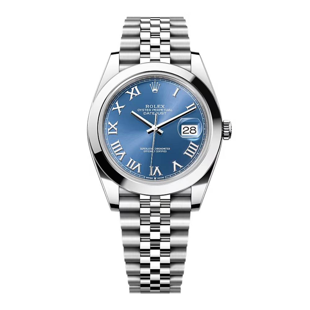 Rolex Datejust 41mm - Ref: 126300-0018 - Blue Dial, Stainless Steel Jubilee Bracelet Men's Watch