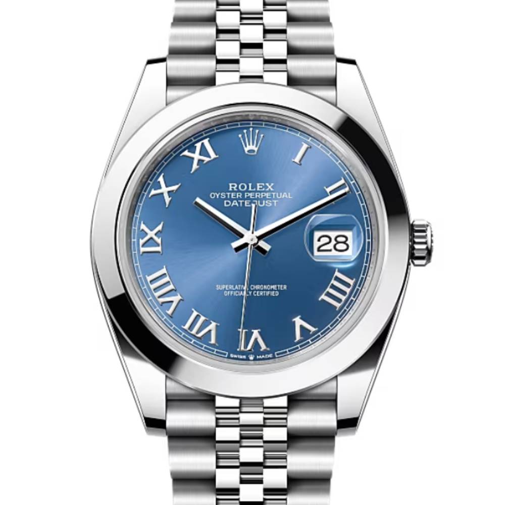 Rolex Datejust 41mm - Ref: 126300-0018 - Blue Dial, Stainless Steel Jubilee Bracelet Men's Watch