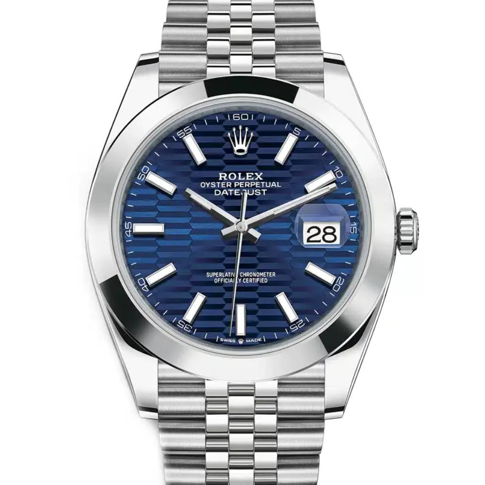 Rolex Datejust 41mm - Ref: 126300 - Blue Dial, Stainless Steel Jubilee Bracelet Men's Watch