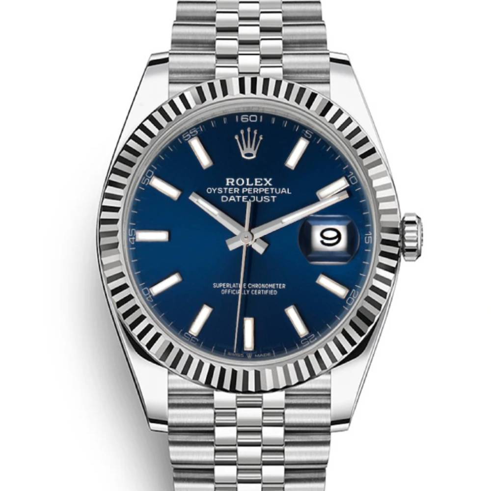 Rolex Datejust 41mm - Ref: 126300 - Blue Dial, Stainless Steel Jubilee Bracelet Men's Watch