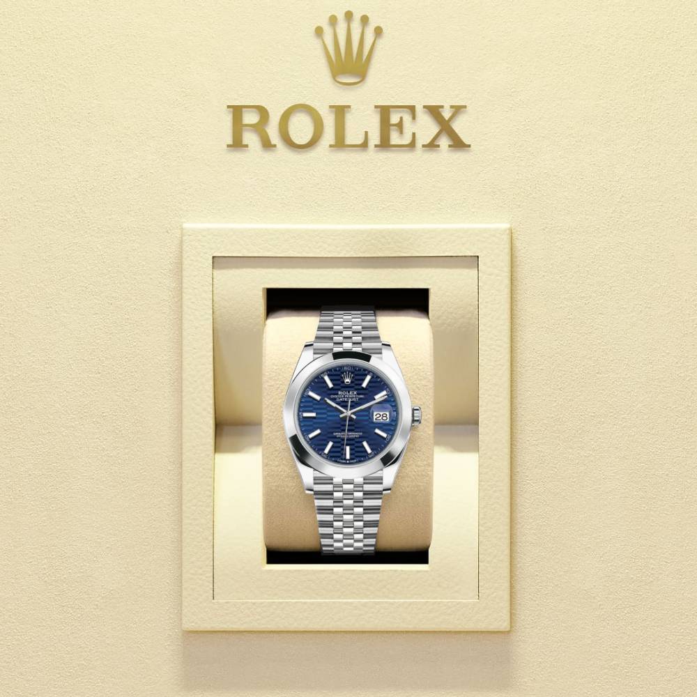 Rolex Datejust 41mm - Ref: 126300 - Blue Dial, Stainless Steel Jubilee Bracelet Men's Watch