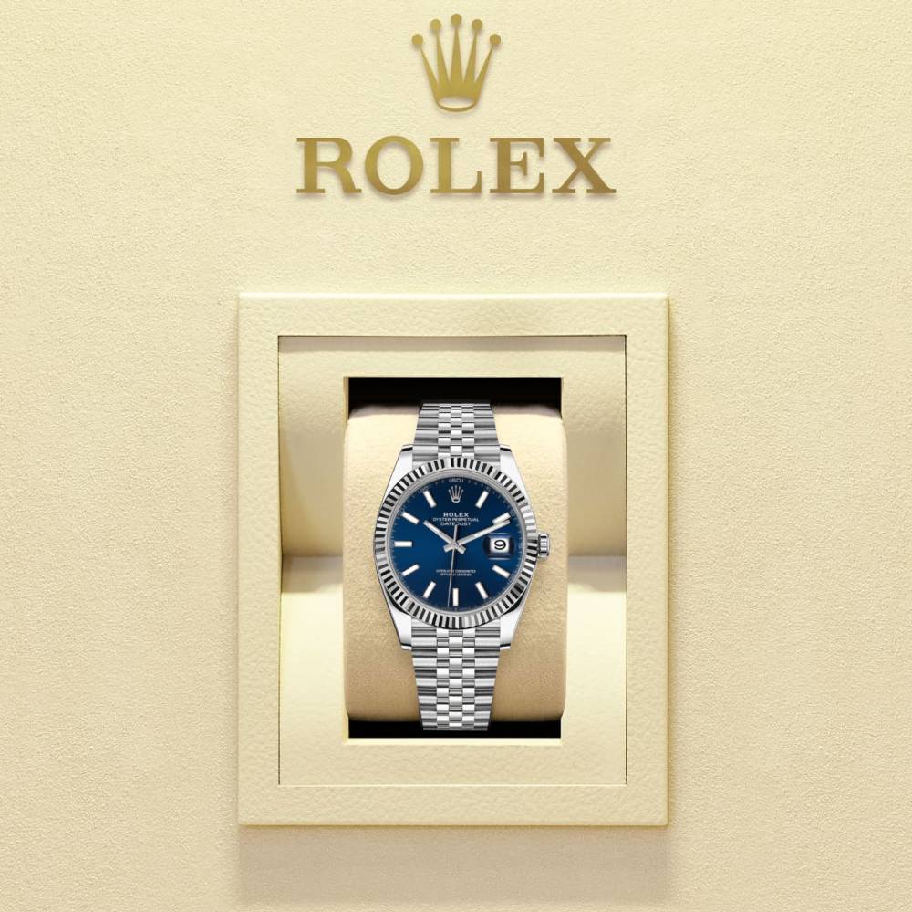 Rolex Datejust 41mm - Ref: 126300 - Blue Dial, Stainless Steel Jubilee Bracelet Men's Watch