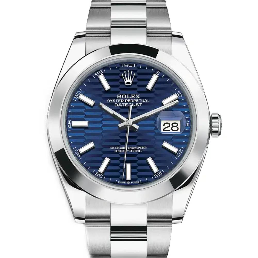 Rolex Datejust 41mm - Ref: 126300 - Blue Dial, Stainless Steel Oyster Bracelet Men's Watch