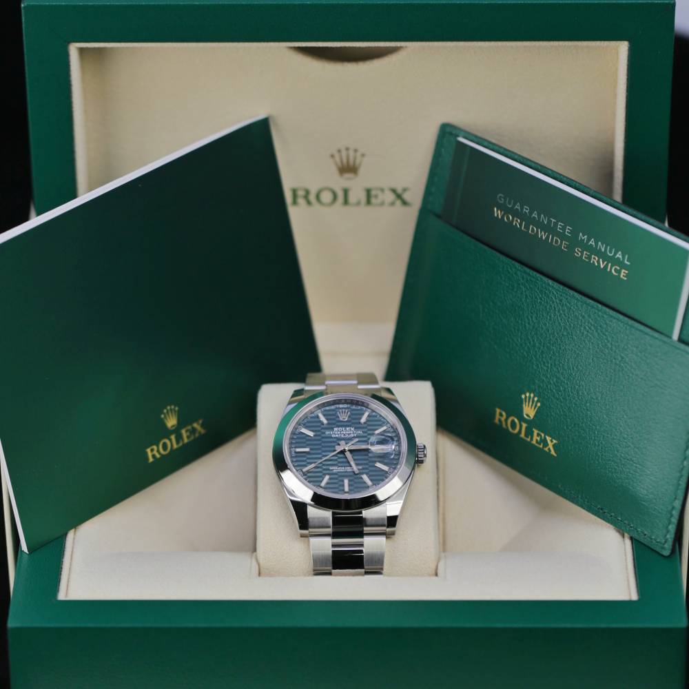 Rolex Datejust 41mm - Ref: 126300 - Green Dial, Stainless Steel Oyster Bracelet Men's Watch