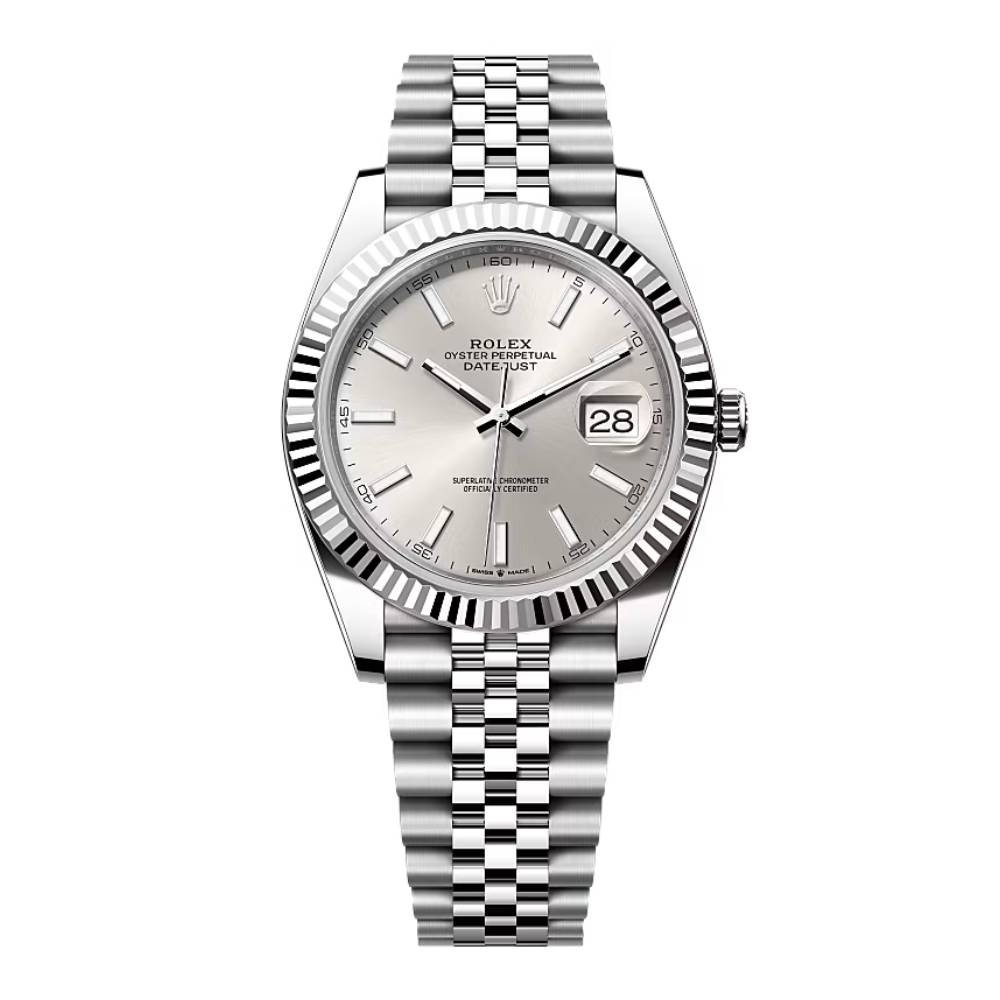 Rolex Datejust 41mm - Ref: 126334-0004 - Silver Dial, Stainless Steel Jubilee Bracelet Men's Watch