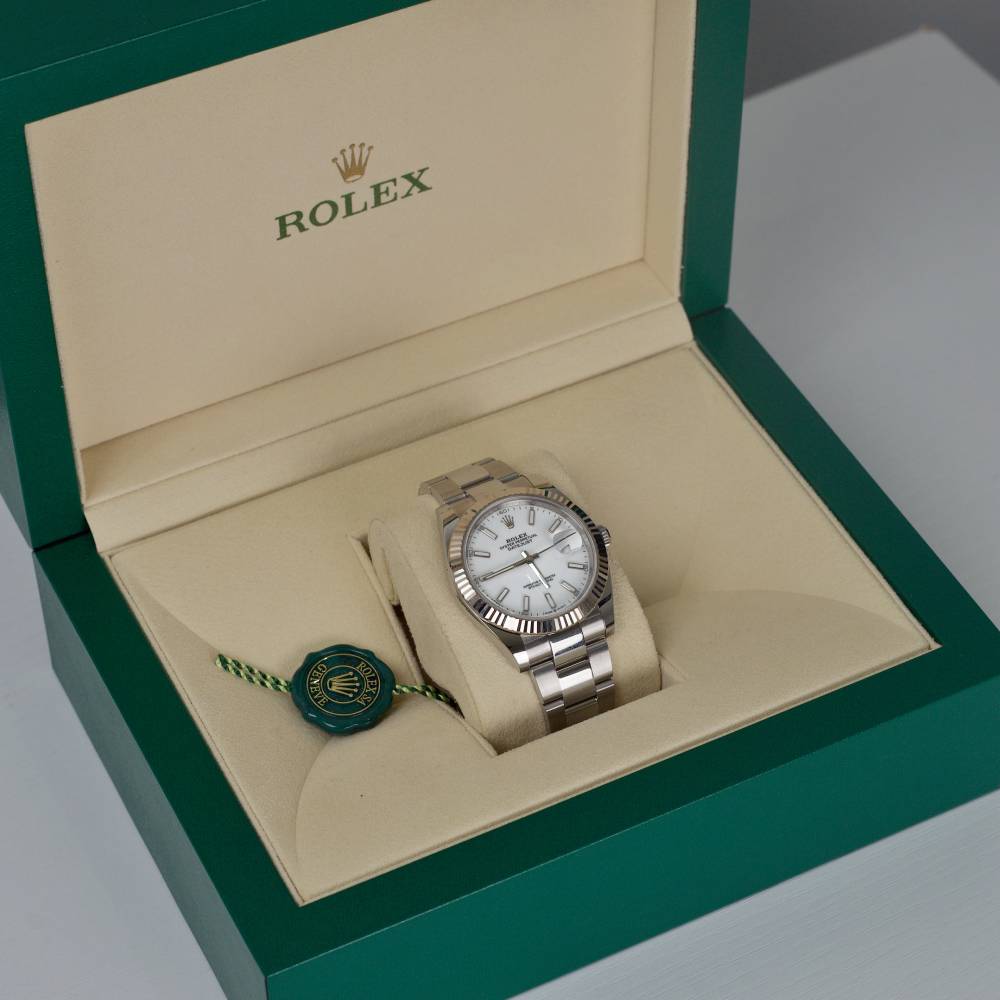 Rolex Datejust 41mm - Ref: 126334-0009 - White Dial, Stainless Steel Oyster Bracelet Men's Watch