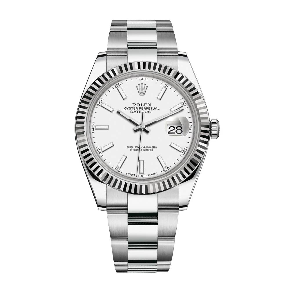 Rolex Datejust 41mm - Ref: 126334-0009 - White Dial, Stainless Steel Oyster Bracelet Men's Watch