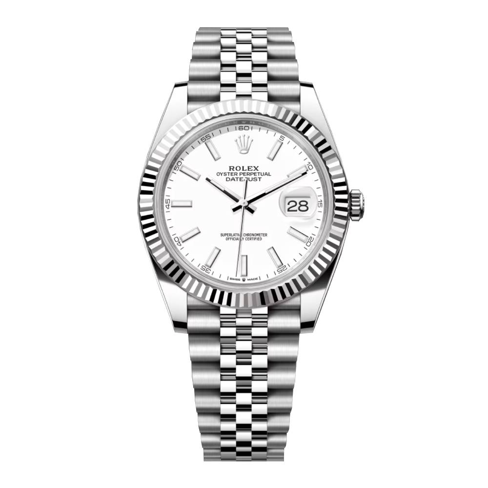 Rolex Datejust 41mm - Ref: 126334-0010 - White Dial, Stainless Steel Jubilee Bracelet Men's Watch