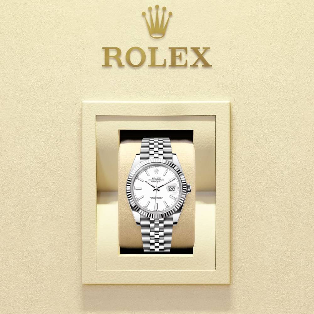 Rolex Datejust 41mm - Ref: 126334-0010 - White Dial, Stainless Steel Jubilee Bracelet Men's Watch