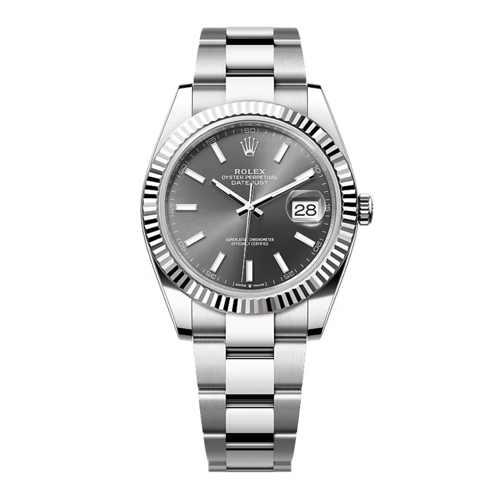 Rolex Datejust 41mm - Ref: 126334-0013 - Rhodium Grey Dial, Stainless Steel Oyster Bracelet Men's Watch