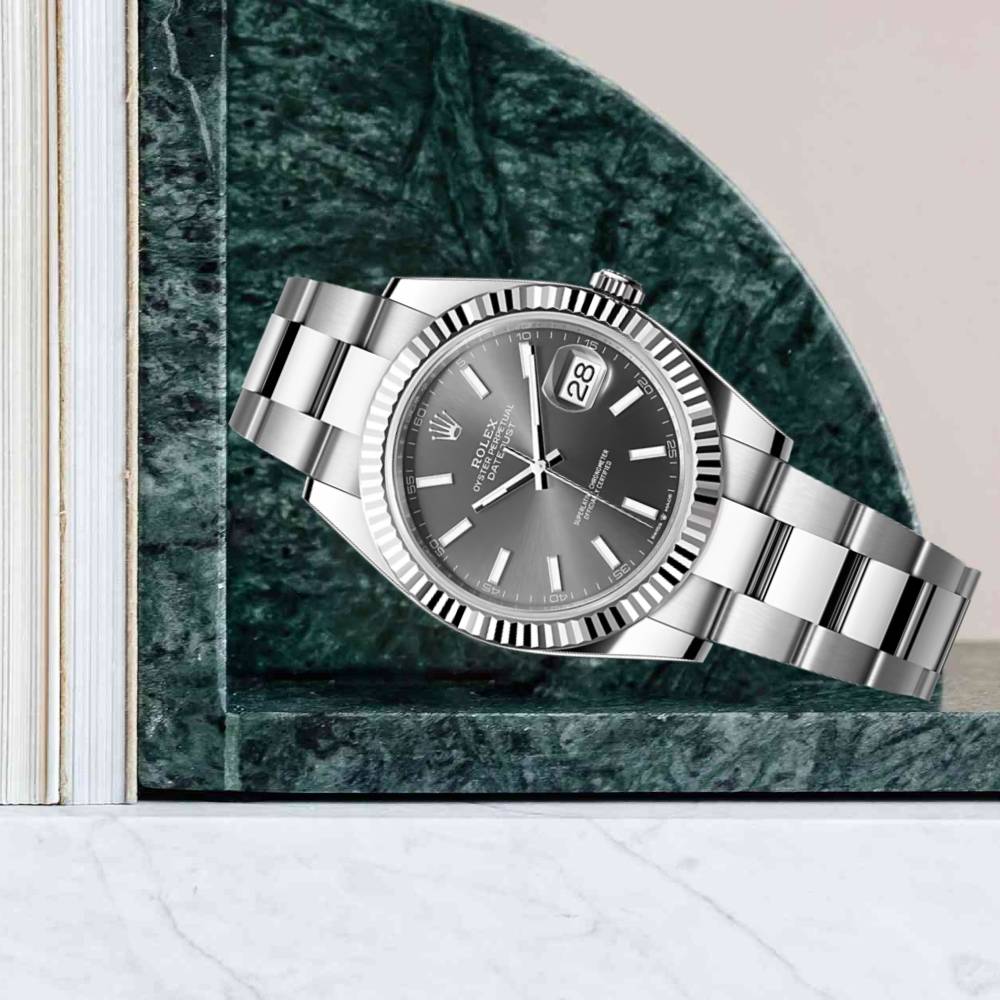 Rolex Datejust 41mm - Ref: 126334-0013 - Rhodium Grey Dial, Stainless Steel Oyster Bracelet Men's Watch