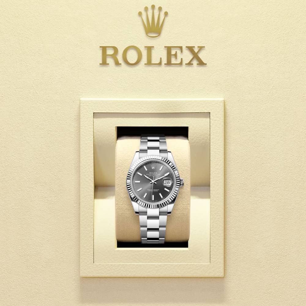 Rolex Datejust 41mm - Ref: 126334-0013 - Rhodium Grey Dial, Stainless Steel Oyster Bracelet Men's Watch