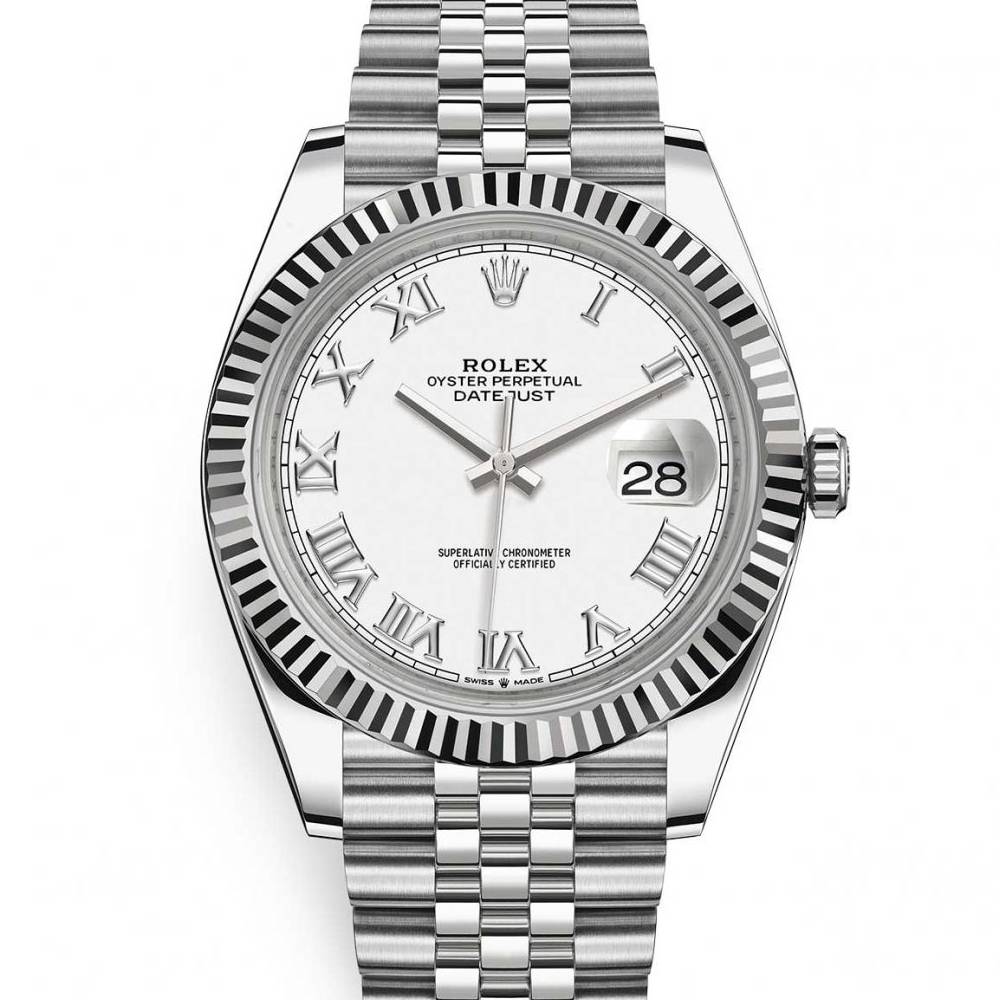 Rolex Datejust 41mm - Ref: 126334-0024 - White Dial, Stainless Steel Jubilee Bracelet Men's Watch