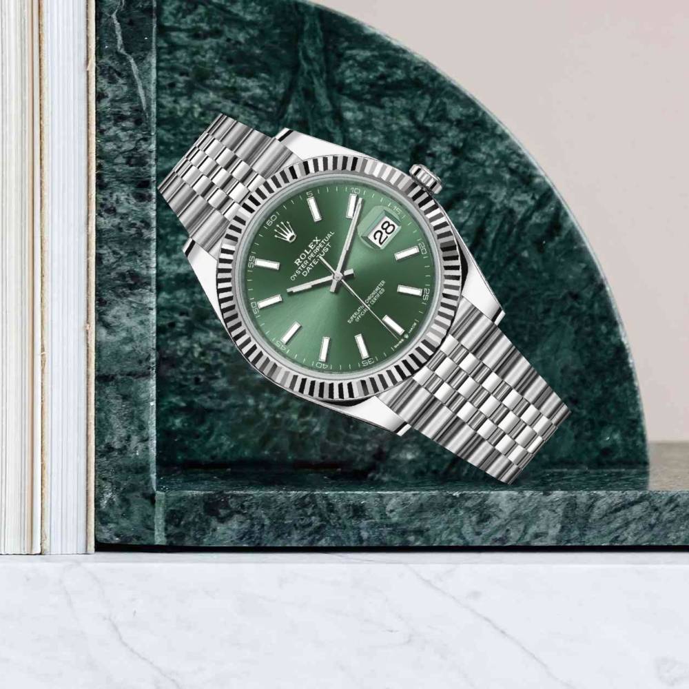 Rolex Datejust 41mm - Ref: 126334 - Green Dial, Stainless Steel Jubilee Bracelet Men's Watch