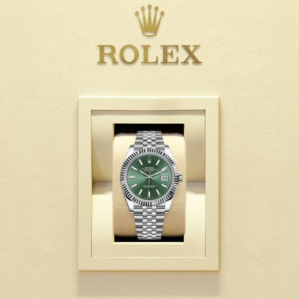 Rolex Datejust 41mm - Ref: 126334 - Green Dial, Stainless Steel Jubilee Bracelet Men's Watch