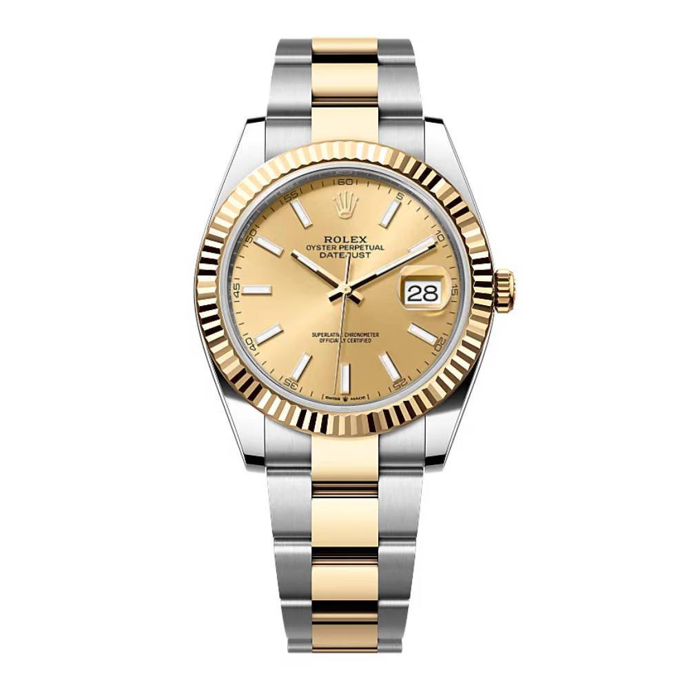 Rolex Datejust II 41mm - Ref: 116333 CSO - Champagne Stick Dial, Two Tone Stainless Steel & 18K Yellow Gold Oyster Bracelet Men's Watch