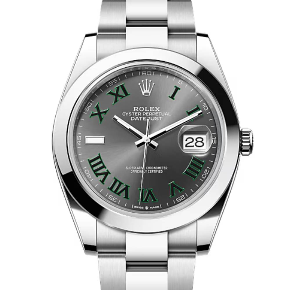 Rolex Datejust Wimbledon 41mm - Ref: 126300-0013 - Slate Grey Dial, Stainless Steel Oyster Bracelet Men's Watch