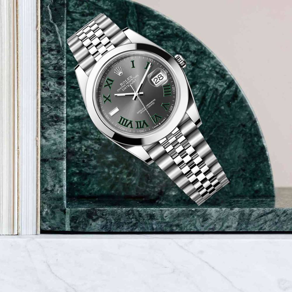 Rolex Datejust Wimbledon 41mm - Ref: 126300-0014 - Slate Grey Dial, Stainless Steel Jubilee Bracelet Men's Watch