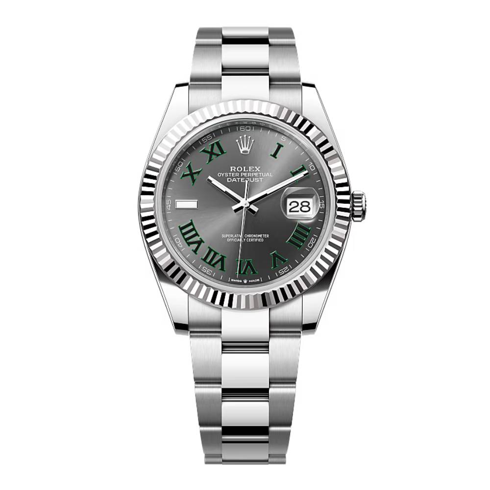 Rolex Datejust Wimbledon 41mm - Ref: 126334-0021 - Slate Grey Dial, Stainless Steel Oyster Bracelet Men's Watch